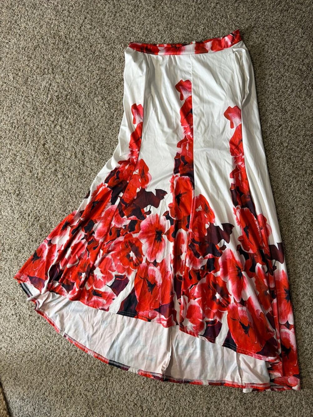 3 for $9 Floral high low maxi ski skirt s 2460